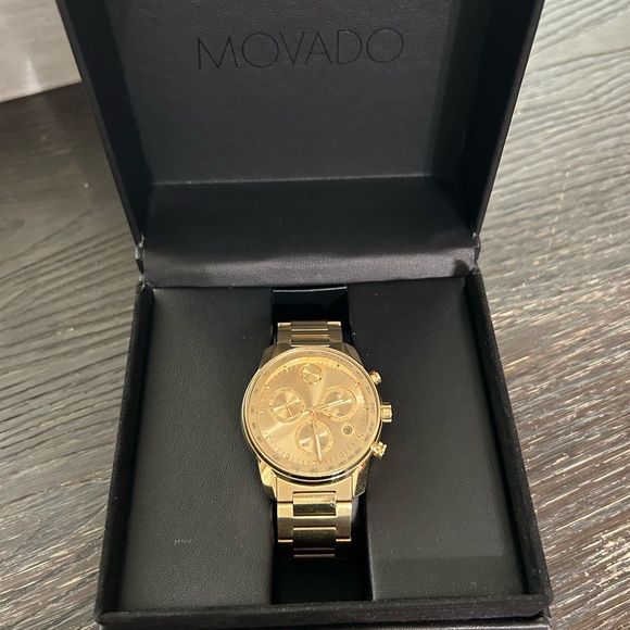 Movado Luxurious Gold Chronograph Watch